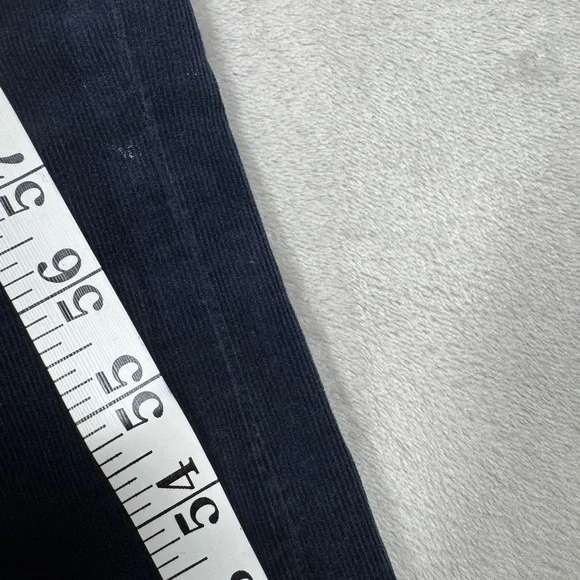 MOTHER Mid Rise Dazzler Corduroy Ankle Fray Night Sky Dark Navy Blue Pants 24 - Picture 7 of 16